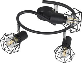 Inteligentny czarny reflektor obrotowy i pochylany z 3 Wifi P45 - Mosh