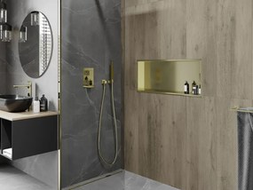 Mexen X-Wall-R półka wnękowa z kołnierzem 75 x 30 cm, złota szczotkowana - 1950753010