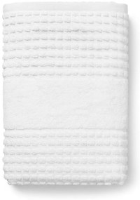 Biały ręcznik z bawełny organicznej frotte 50x100 cm Check – JUNA
