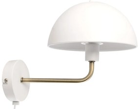 Kinkiet w biało-złotym kolorze Leitmotiv Bonnet, wys. 25 cm