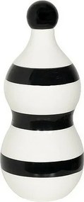 Lido - Czarna ceramiczna butelka z paskiem szafranu