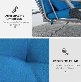 Outsunny 170 cm siedzisko dla huśtawki Hollywood, niebieski