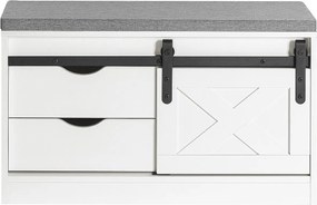 Ławka na buty z drzwiami przesuwnymi FSR153-W