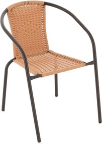 GARTHEN Krzesło bistro, jasnobrązowe, z możliwością sztaplow