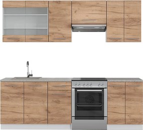 Aneks kuchenny gold power dąb/biały 240x46x81.6 fame-line