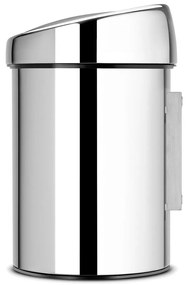 Stalowy kosz na śmieci w kolorze srebra z połyskiem otwierany na dotyk 3 l Touch Bin – Brabantia
