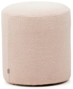 Jasnoróżowy puf z materiału bouclé Kaeli – Kave Home