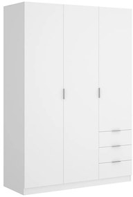 Szafa 3-drzwiowa z 3 szufladami - szer. 121 cm - Biały - LISTOWEL