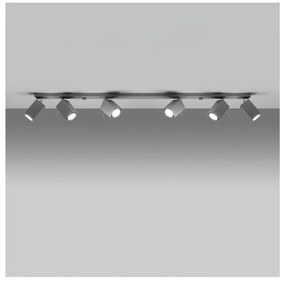 Szara lampa punktowa 6x118 cm Toscana – Nice Lamps