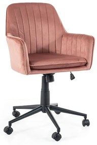FOTEL OBROTOWY Q-886 VELVET ANTYCZNY RÓŻ BLUVEL 52 SIGNAL