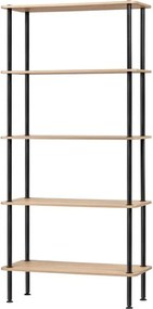 Regał w dekorze dębu w naturalnym kolorze 80x163x35 cm Teidi – noo.ma