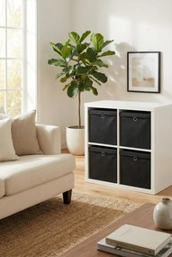 Komplet 4 czarnych do przechowywania pudełek C8-R83