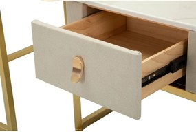 Stoliki w kremowo-złotym kolorze w dekorze marmuru zestaw 2 szt. 50x70 cm Beauty – Mauro Ferretti