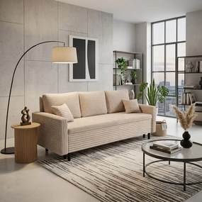 Kanapa sofa 3 osobowa z funkcją spania LIVIA Biały