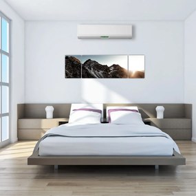 Obraz skalistego pasma górskiego (170x50 cm)