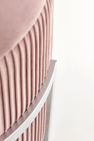 Pufa CRICKET VELVET jasnoróżowa HALMAR
