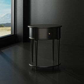 Czarna szafka nocna Aurora – Støraa