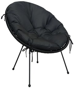 Poduszka puchowa Acapulco wodoodporna na fotel Oxford czarny