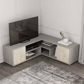 Szara szafka pod TV 125x40x120 cm Rosa – Kalune Design