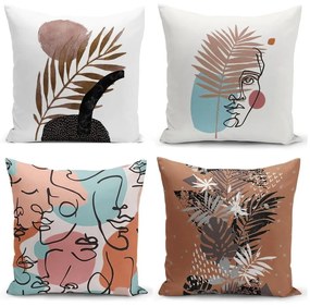 Zestaw 4 poszewek na poduszki Minimalist Cushion Covers Cesso, 45x45 cm