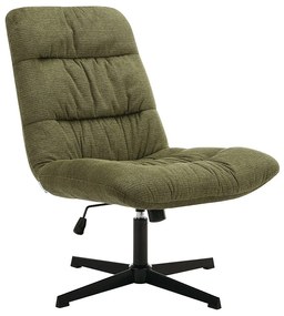 Fotel obrotowy z zieloną melanżową tapicerką - SELENDO