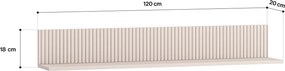 Półka ścienna 120 cm Dunea 10, kaszmir