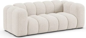 Kremowa sofa z tkaniny szenilowej 200 cm Lupine – Micadoni
