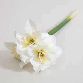 Kwiat sztuczny Amarylis 62 cm cream