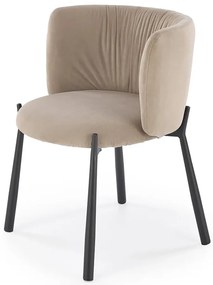 Beżowe tapicerowane krzesło T0-E79