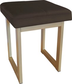 Taboret SOLID tkanina Welur stelaż metalowy STOŁEK LOFT : Kolor Stelaża - Złoty, Kolor tkaniny - VELVET - MG05, Typ tkaniny - Velvet, Wysokość - 45 cm