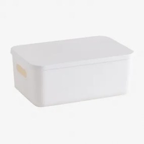 Pudełko Organizacyjne Z Polipropylenu Yure Biała & ↑12 Cm - Sklum