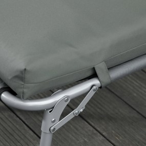 Outsunny Zestaw 2 Poduszek na Leżak, Ekstra Grube 8cm Poduszki Ogrodowe Ciemnoszary