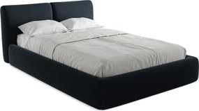 Łóżko 160 x 228 - z weluru - królewski niebieski - HOKU