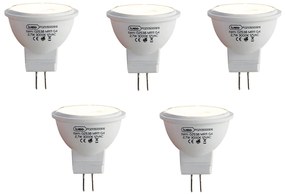 Zestaw 5 żarówek LED G4 MR11 2,7W 210lm 3000K 12V