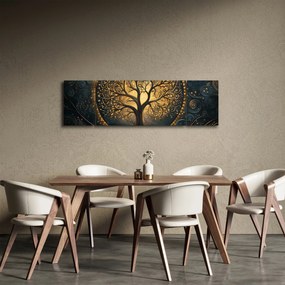 Obraz – Drzewo ze złotą aurą (170x50 cm)