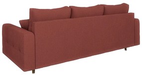 Ceglasta sztruksowa sofa 210 cm Ariella – Ropez