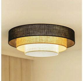 Brilagi -Lampa sufitowa ASPEN LUNETA 1xE27/15W/230V śr. 60 czarna/beżowa/kremowa