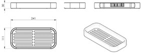 GEDY 3218 Inteligentna policja do prysznica, 24,1x 3 x 11,1 cm, srebrna
