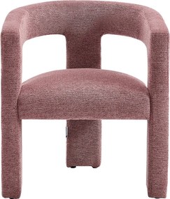 Fotel z czerwonej teksturowanej tkaniny FAVINA