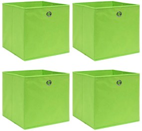 Zielony zestaw pudełek z tkaniny 4 sztuki L1-R36