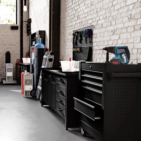 Ścienna tablica narzędziowa Paula All Black 120x1x60 cm czarna