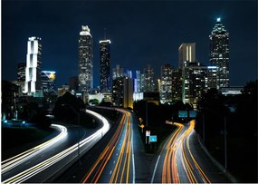 Obraz na szkle - nocna metropolia (70x50 cm)