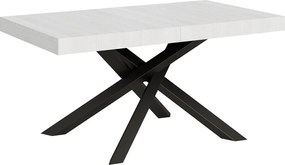 Stół rozkładany 160/264x90 cm Volantis frassino biała nogi antracytowe