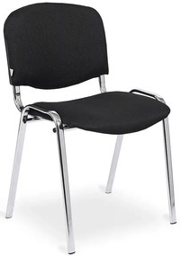 Czarne Chromowane Krzesło Konferencyjne G0-G64