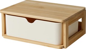 Organizer z szufladą VAKKO, bambus i melamina, 19,5 x 14,8 cm