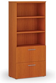 Szafa z szufladami na teczki zawieszkowe PRIMO WOOD, 800 x 420 x 1781 mm, wiśnia