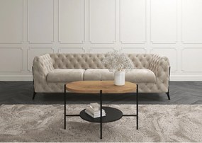 Stolik kawowy Dancan ARENA / czarna podstawa / dębowy