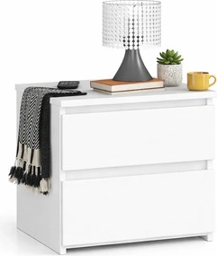 Biała Szafka Nocna Z Szufladami P1-H61