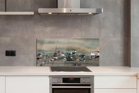 Szklany Panel Tekstura Kropli w Zbliżeniu