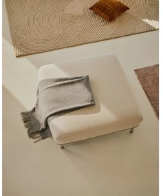Beżowy podnóżek z materiału bouclé Aurum – Kave Home